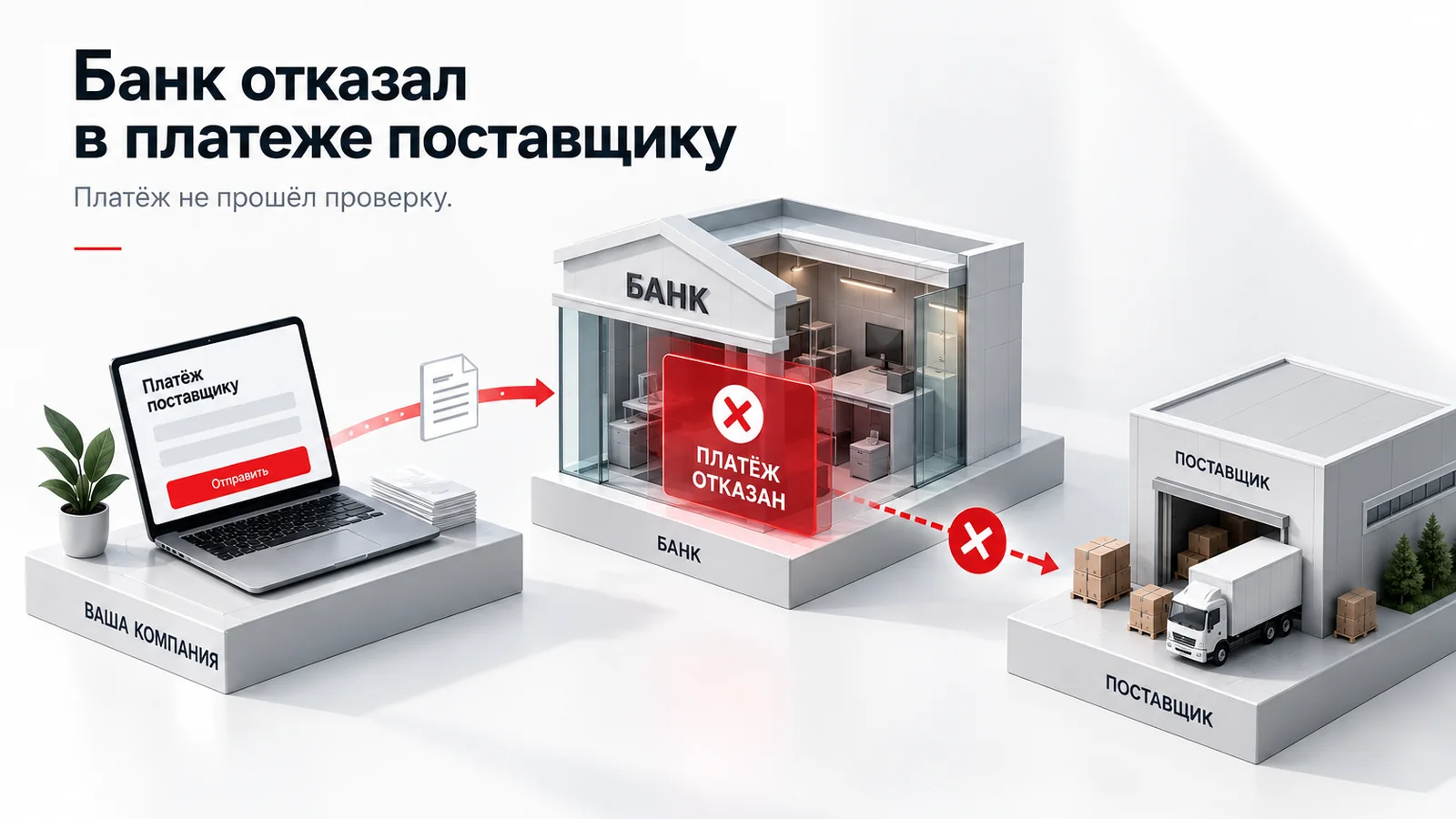 Банк отказал в платеже иностранному поставщику: что делать в первые 48 часов